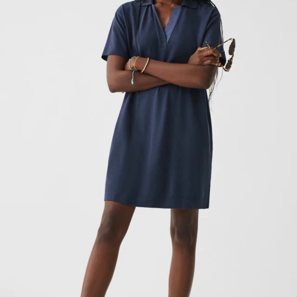 Faherty Sunwashed Pique Polo Dress Women’s Size Large